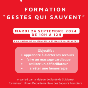 Formation « Gestes qui sauvent »