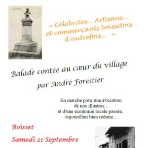 Balade contée à la découverte du patrimoine boissétois