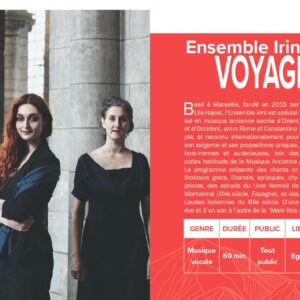 Concert Ensemble Irini Maria Nostra « Voyage d’hiver »