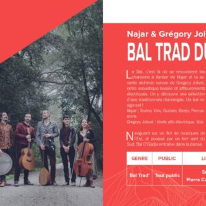 « Bal Trad du Printemps » Najar & Grégory Jolivet & Bal O’ Gadjo-Bal