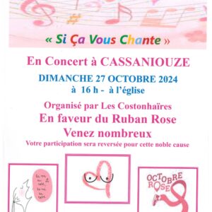 Concert au profit de la lutte contre le Cancer du Sein