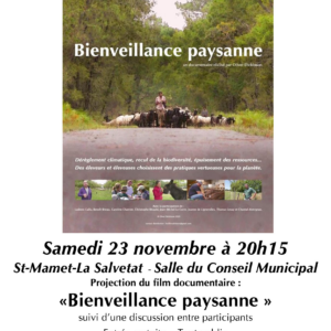 Projection du documentaire « Bienveillance paysanne »