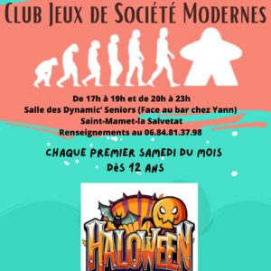 Club jeux de société modernes à Saint-Mamet