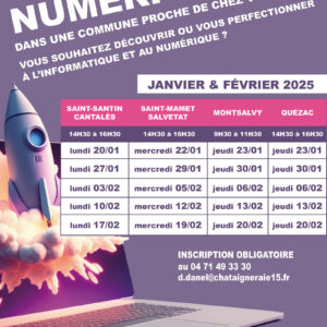 Ateliers numériques à Montsalvy