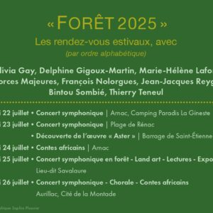 Concert symphonique en forêt – Land art – Lectures – Expo photos