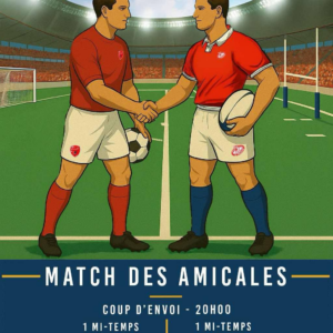 Match des Amicales – 1 mi-temps football, 1 mi-temps rugby