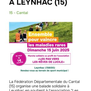 Balade solidaire « Ensemble pour vaincre les maladies rares »