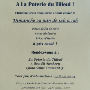 Vide-atelier à la Poterie du Tilleul