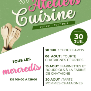 Ateliers de cuisine à la Maison de la Châtaigne