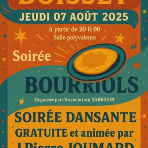 Soirée bourriols avec animation musicale