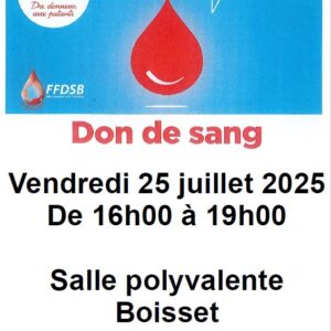 Don du sang à Boisset