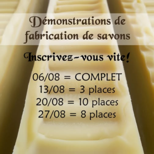 Démonstration de fabrication de savon à la Savonnerie des Adrets