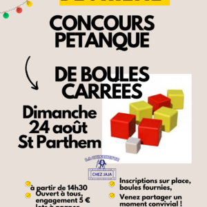 2e concours de pétanque de boules carrées