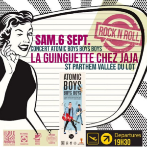 Concert Atomic Boys Boys Boys à la Guinguette Chez Jaja