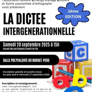 La dictée intergénérationnelle