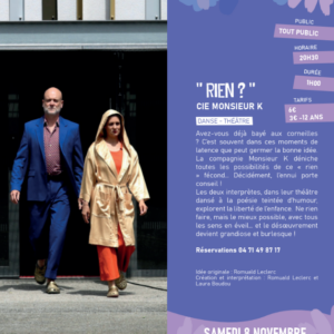 Danse & théâtre : « Rien ? »