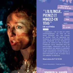 Théâtre : « Lalalangue, prenez et mangez-en tous » par Frédérique Voruz