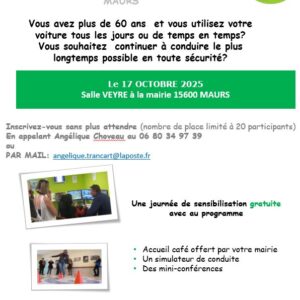Journée de sensibilisation à l’autonomie des plus de 60 ans dans leurs déplacements