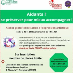 Atelier d’initiation à l’expression artistique pour les aidants
