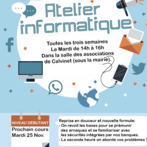 Atelier informatique avec Vivre en Châtaigneraie