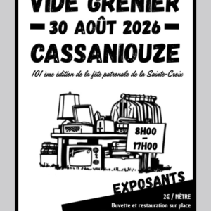 Vide-grenier à Cassaniouze durant la fête patronale