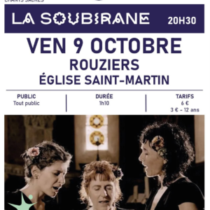 Saison culturelle : La Soubirane à Rouziers